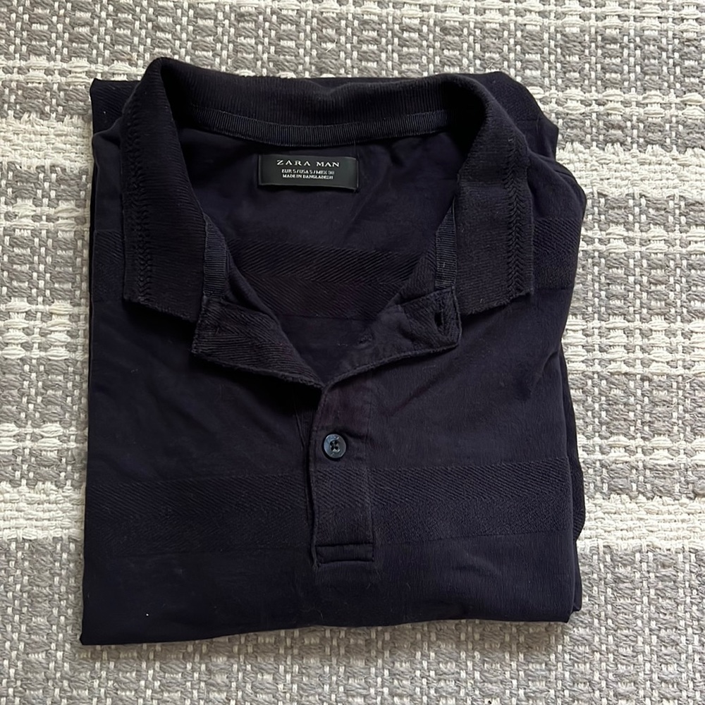 Zara Men Polo Navy Blue